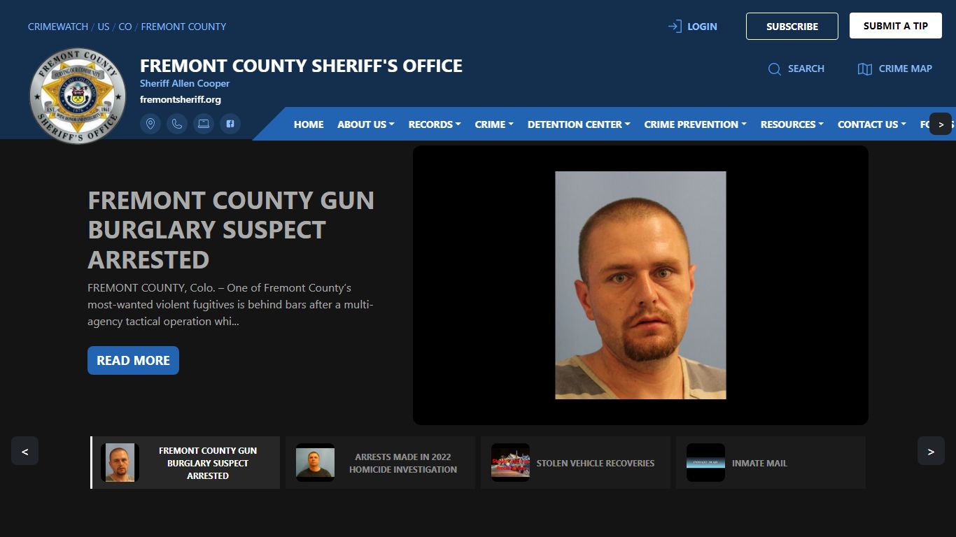 Fremont County Sheriff's Office | Fremont County - CRIMEWATCH