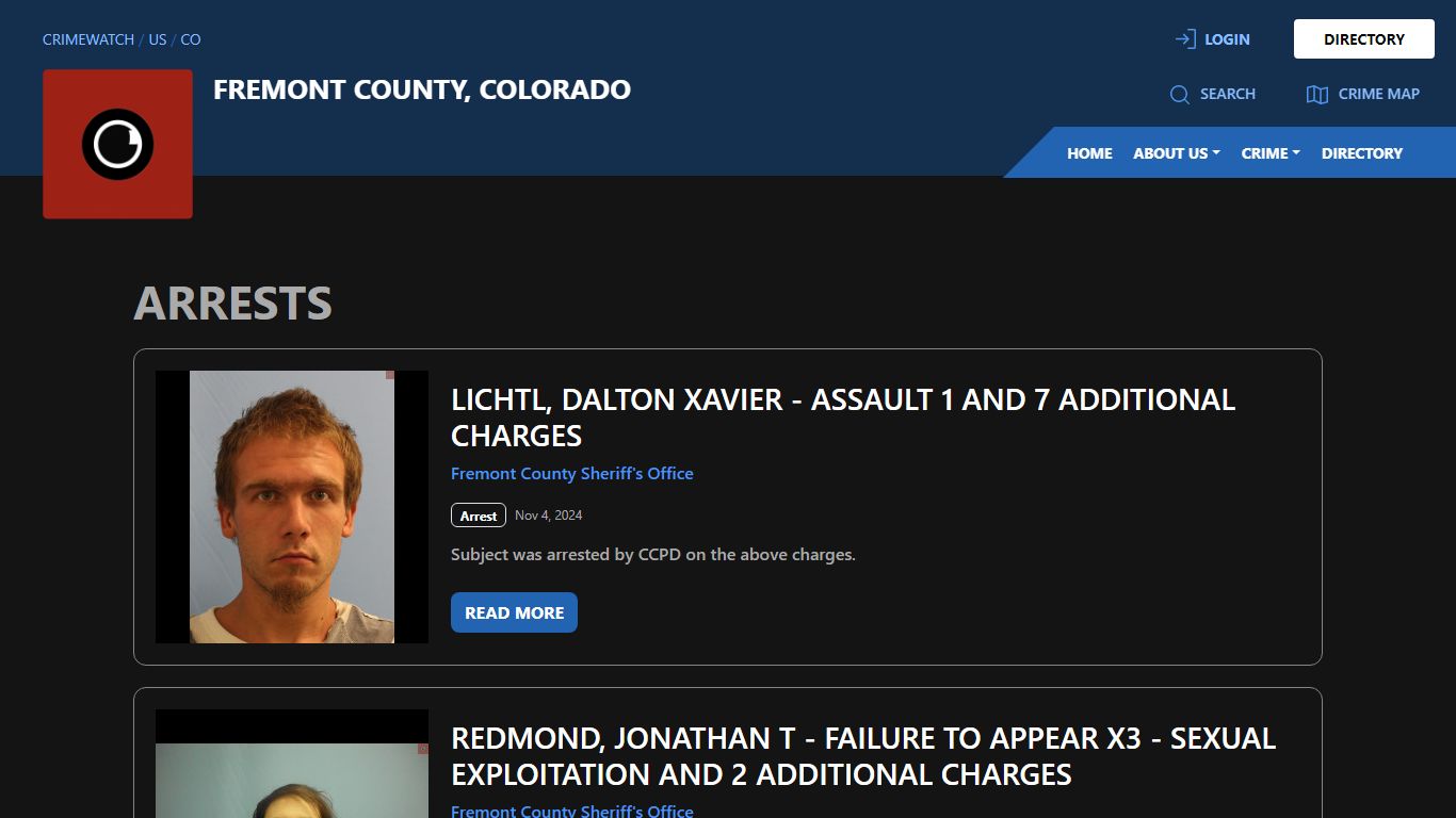 Arrests for Fremont County, Colorado - CRIMEWATCH